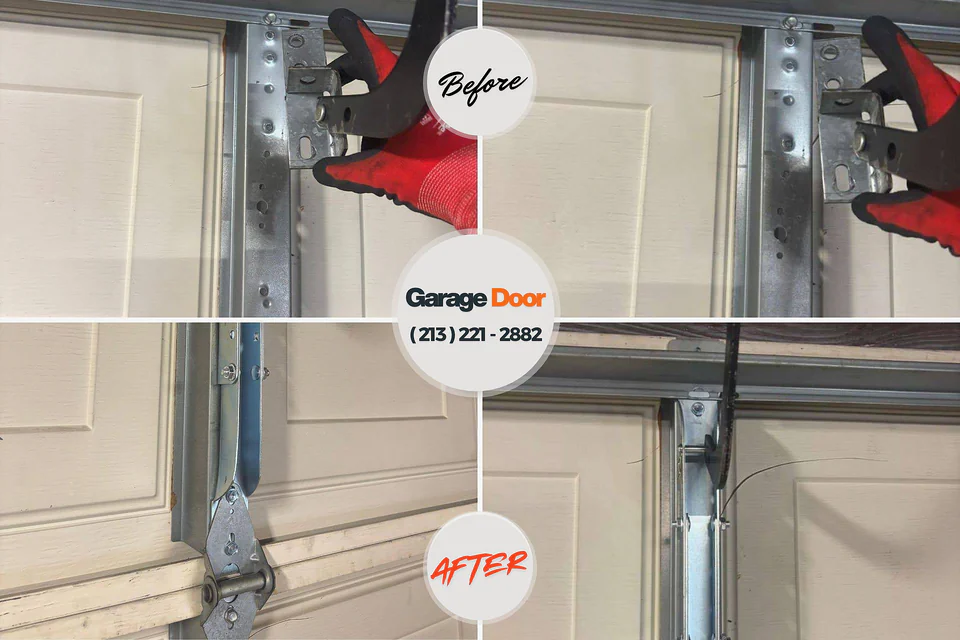 Before and after: garage door spring repair Bismarck, MO